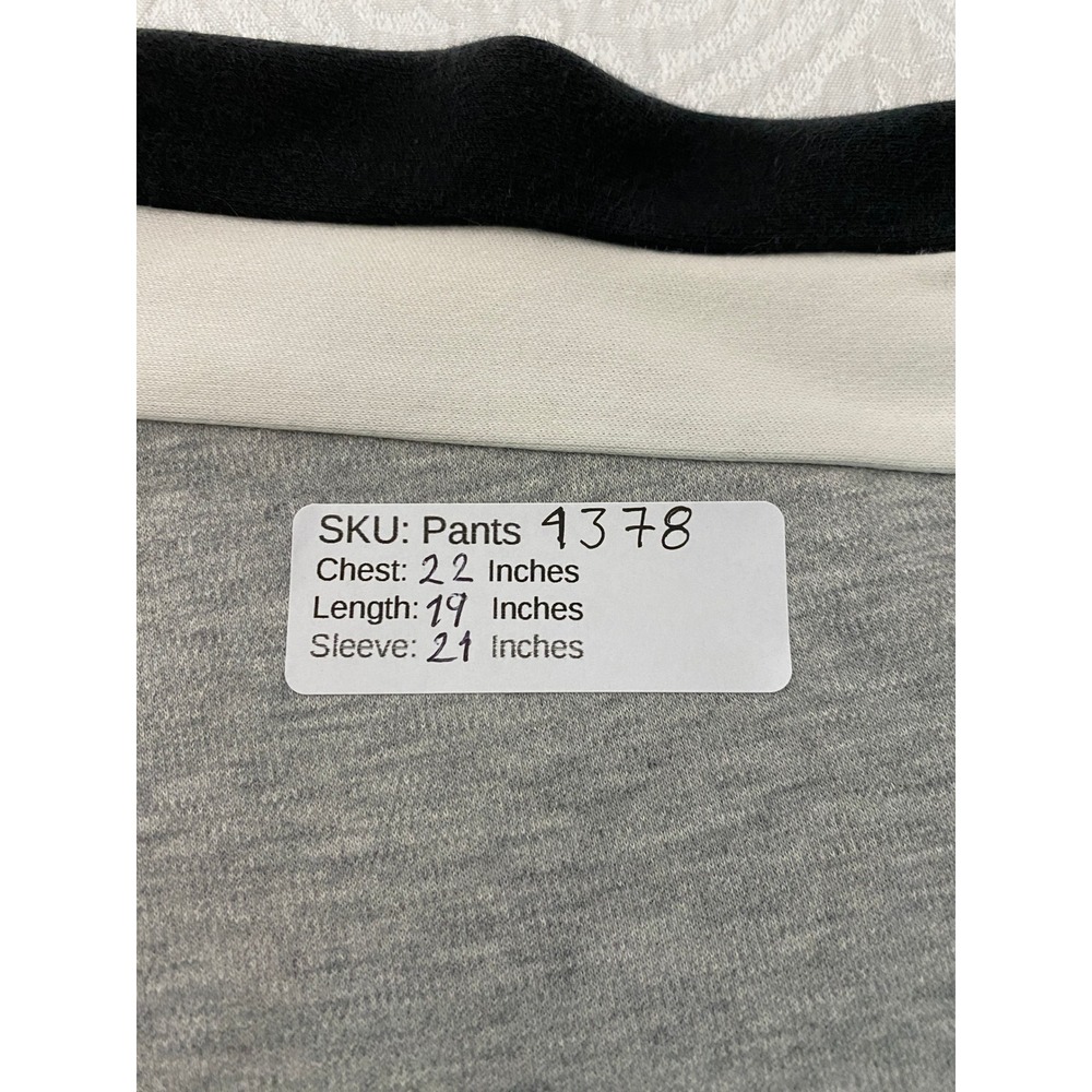 Adidas Originals AY8599 Three Stripes Cropped Sweatshirt Womens L Grey Black - Picture 9 of 9
